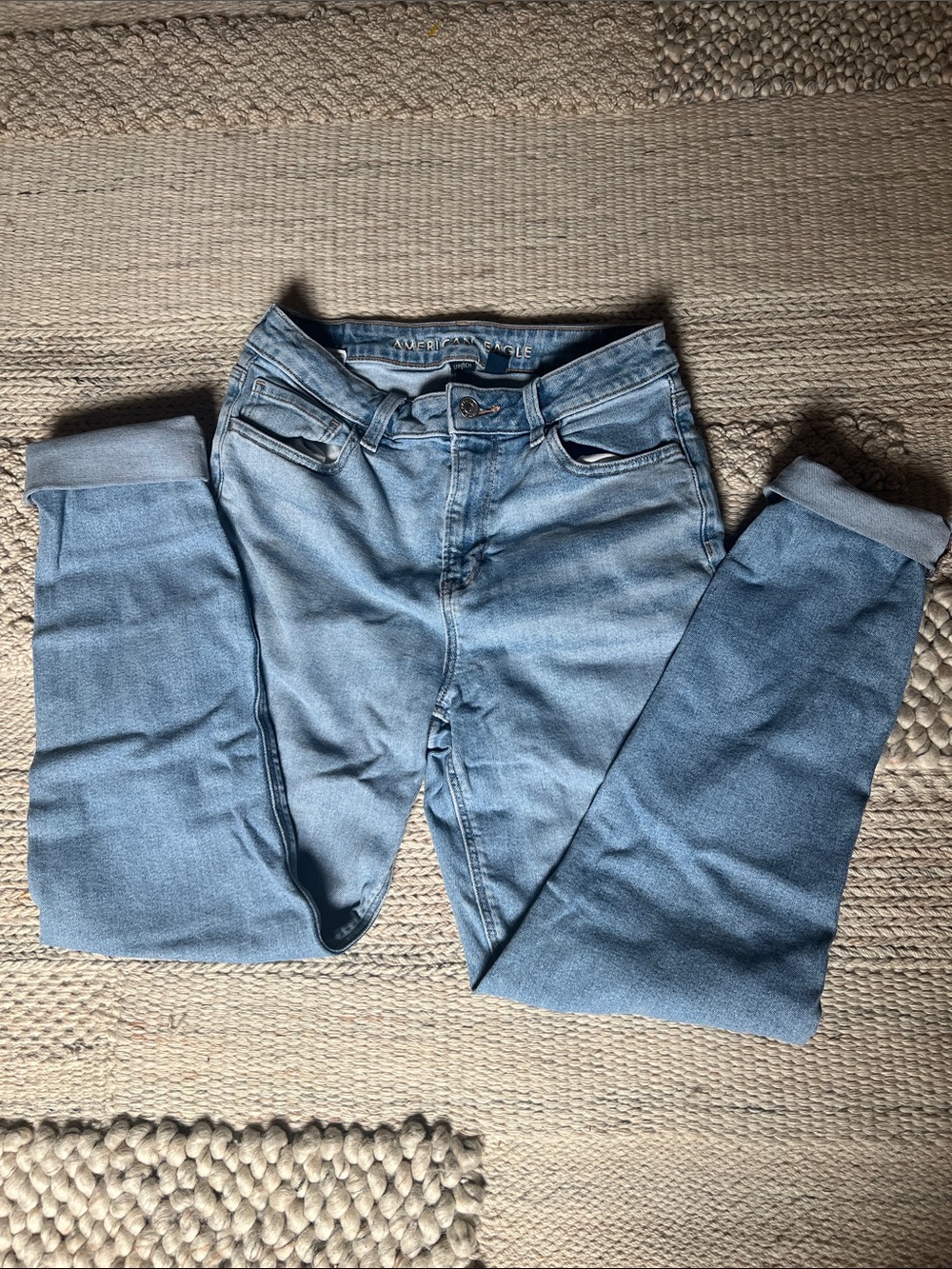 Baby Light Blue Stretchy Jeans - American Eagle